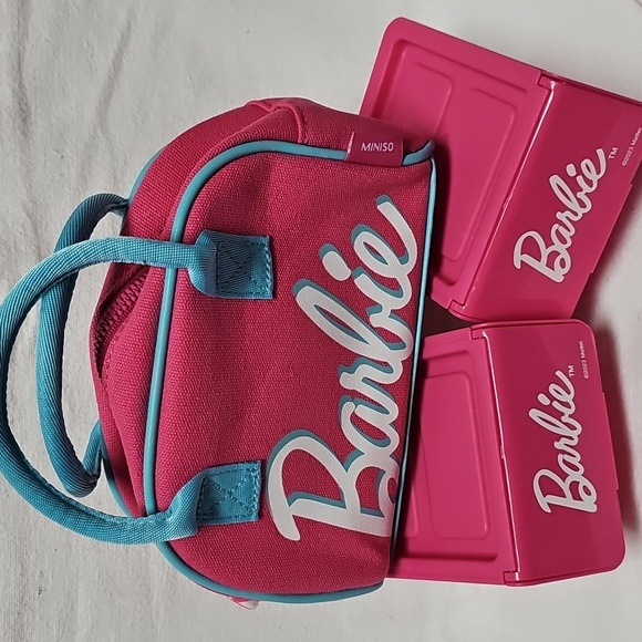 Barbie × Miniso Collection 65th Anniversary Series Pink Logo Handbag Purse - Picture 1 of 11